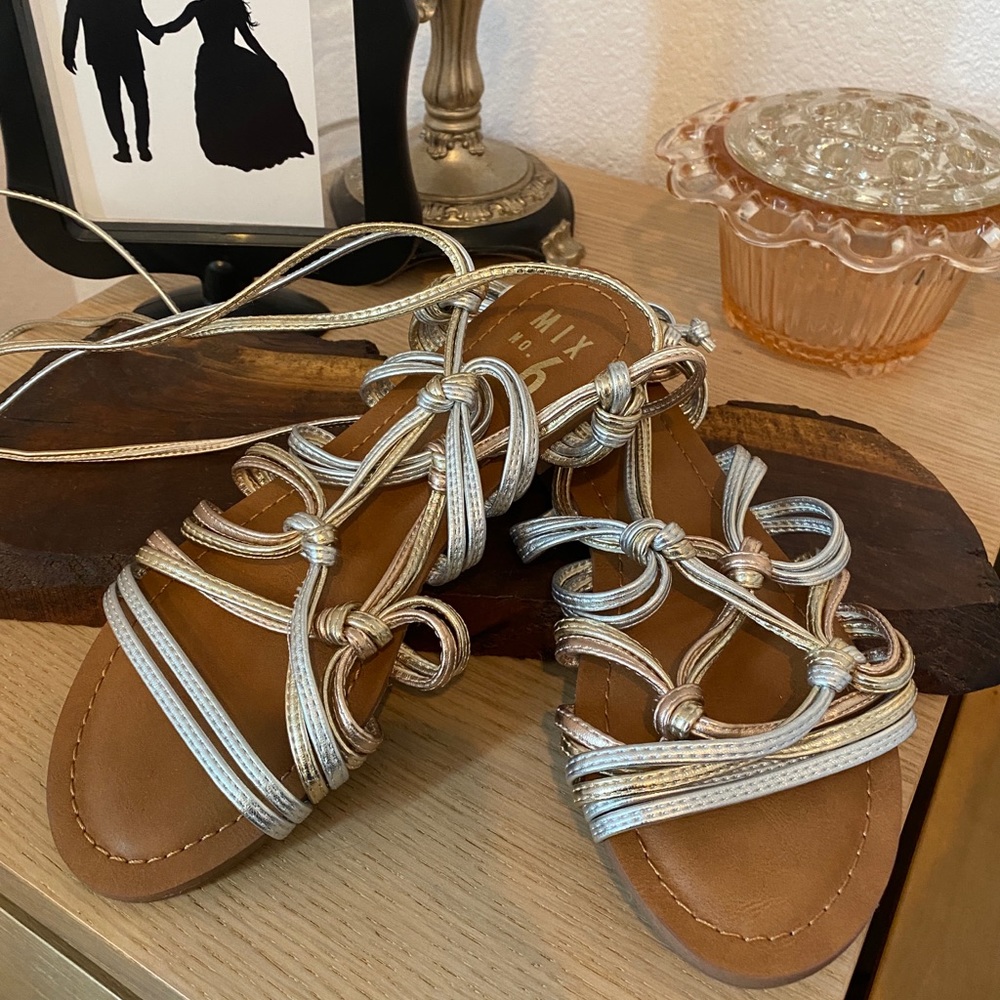 Brand new Mix No. 6 leather sandals